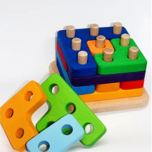 Broertjes toys houten Tetris puzzel/Educatief speelgoed/Montessori speelgoed/Speelgoed voor jongens en meisjes vanaf 3 jaar