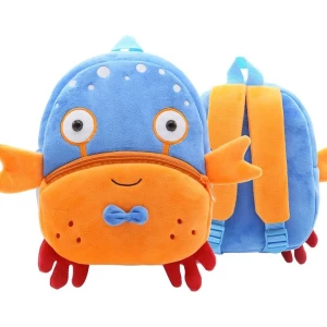 Krab backpack - Sebastian the Crab - Peuter rugtas - rugzak Schooltas voor Peuters/Kleuters - Jongens en Meisjes | Kinderrugzak | Kinder rugzak | Dieren | Schooltas | Peuterspeelzaal | Opvang | 6 liter | Klein peuter rugzak | Rugtas | Zeedier Kreeft