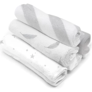 Kushies - Billendoekjes - Wasbare Billendoekjes - Washandjes - 6 pack - Grijs / Wit / - Enkellaags