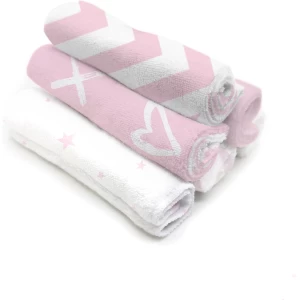 Kushies - Billendoekjes - Wasbare Billendoekjes - Washandjes - 6 pack - Roze / Wit - Enkellaags