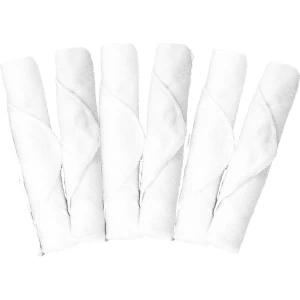 Kushies - Billendoekjes - Wasbare Billendoekjes - Washandjes - 6 pack - Wit - Enkellaags