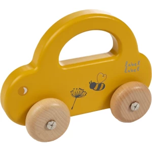 Label Label Houten auto Oker Geel Geel