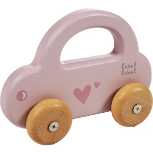 Label Label Houten auto Roze Roze