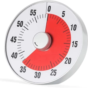 Leerklok Rond 19x19 cm - Hoogwaardige Leerklok voor Kinderen - Timer Kind Zwart - Aftelklok - Leerklokken - Kookwekker Analoog - Leer Klok kijken - Time - Educatieve Klok - Huiswerk Hulp - Educatief Speelgoed - Thuisonderwijs