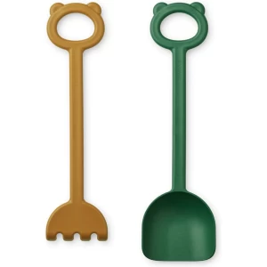 Liewood - Schop & Hark Hilda (set van twee) - Buitenspeelgoed - Garden GreenGolden Caramel