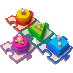 Max & Lea Educatieve Houten 3D Puzzel - Puzzel voor Kinderen - Educatief - Duurzaam - Speelgoed 1 jaar