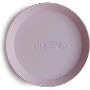 Mushie - Kinderservies Set 2 Borden Rond - Borden - Soft Lilac
