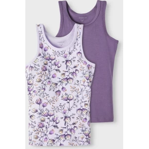 NAME IT NMFTANK TOP 2P PURPLE FLOWER NOOS Meisjes Ondergoed - Maat 92