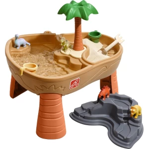 Step2 Dino Dig Zand & Watertafel - Zandtafel voor 15L water en 9 kg zand - Incl. 7 accessoires - Waterspeelgoed voor de tuin / buiten