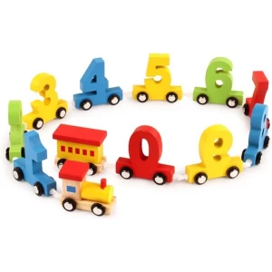ZaciaToys Houten Getallentrein Speelgoed Educatief Speelgoed Nummerblok
