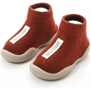 Anti-Slip schoenen voor kinderen - Sloffen van Baby-Slofje - Herfst - Winter - maat 26/27 - Donkerrood