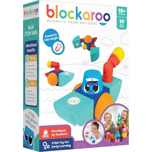 Blockaroo boot box-magnetisch speelgoed-peuter speelgoed-speelgoed 3 jaar/4jaar/5jaar- speelgoed jongens en meisjes- badspeelgoed
