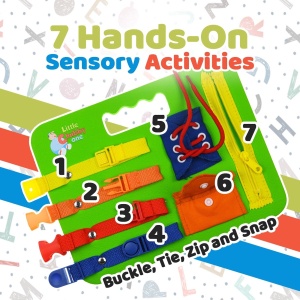 Busy Board - Montessori Speelgoed - Busy Board - Activiteitenbord - Motoriek Speelgoed - Kinderspeelgoed - Leerspeelgoed - Voor Onderweg - Ik Leer - Goed voor de ontwikkeling
