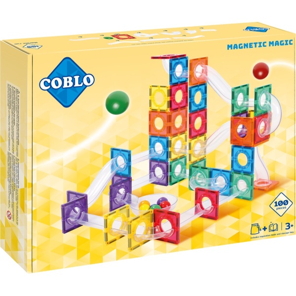 Coblo Knikkerbaan - Magnetisch speelgoed - 100 onderdelen - Constructie speelgoed