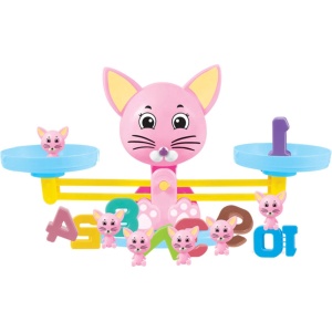 Educatief Speelgoed - Kitten Balance - Monkey Balance - Educatief Speelgoed voor Kinderen Vanaf 3 Jaar - Speelgoed voor jongens en Meisjes - Interactief speelgoed - Leer Wiskunde en Rekenen - Leren Rekenen - Leren Tellen - 64 Stuks