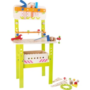 Houten werkbank kinderen - Werkbank "Spring" - Large - werkbank speelgoed - houten speelgoed vanaf 3 jaar