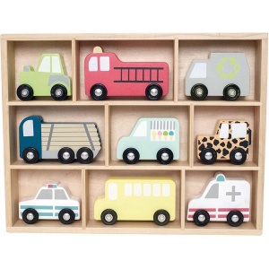 Jabadabado speelgoed auto's Multi colour - Houten speelgoed - Houten speelgoed auto's