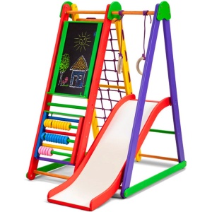 Juliard Club - Klimtoestel- Opvouwbare - speeltoestel met glijbaan en tekenbord - klimtoren opvouwbare voor kinderen