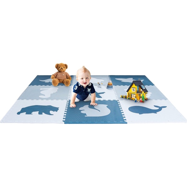 Little Toby Speelmat Baby - Speelkleed Foam - 180 x 180 cm - Blauw