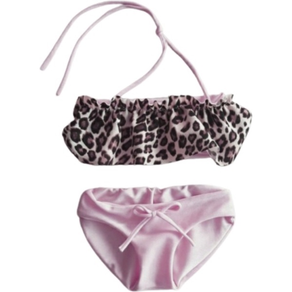 Maat 86 Bikini roze met tijgerprint Baby en kind zwemkleding roze