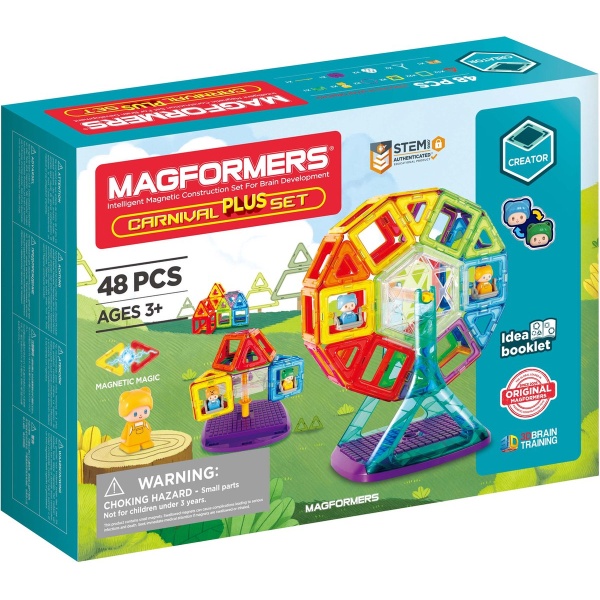 Magformers Carnival Plus Set- bouwset 48 stuks- magnetisch speelgoed- speelgoed 3,4,5,6,7 jaar jongens en meisjes- Montessori speelgoed- educatief speelgoed- constructie speelgoed
