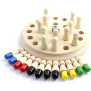 Memory Spelletjes 4 Jaar - Memory Chess Memory Schaakspel Bordspel Kinderen 3 Jaar Houten Puzzel - Montessori Speelgoed - Educatief Speelgoed 4 Jaar - Houten Speelgoed - Kinderspeelgoed - WoodyDoody