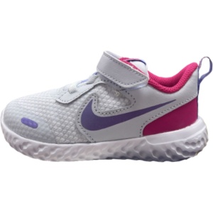 Nike Revolution 5 (TDV) Wit/Gris/Donker Roze - (BQ5673 018)-maat 23.5