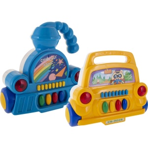 Play and learn trein + auto - 20 x 20 x 8 cm - 2 STUKS - verschillende geluiden om te ontdekken - leerrijk speelgoed