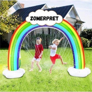 Regenboog Watersproeier - Waterspeelgoed voor kinderen - Waterpret Speelgoed Buiten (Aan te sluiten op een tuinslang)