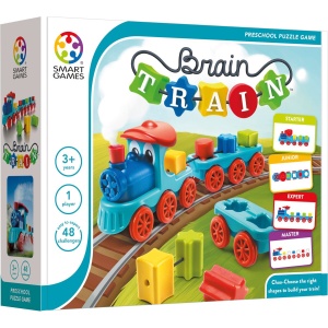 SmartGames - Brain Train - 48 opdrachten - Logisch denkspel voor kleuters - Speelgoedtrein vormen en kleuren