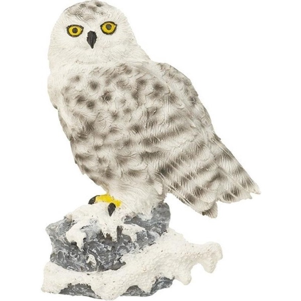 Sneeuwuil dieren magneet 7 cm - uilen bosdieren speelgoed - Koelkast magneetjes voor kinderen