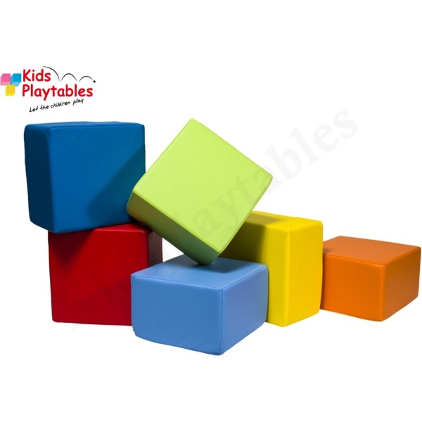 Soft Play Foam Blokken set 6 stuks multicolor | speelblokken | baby speelgoed | foamblokken | bouwblokken | Soft play speelgoed | schuimblokken