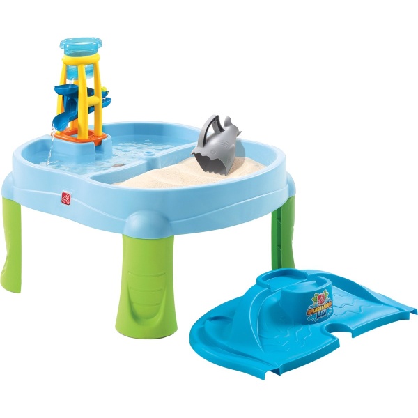 Step2 Splash & Scoop Bay Zand & Watertafel - Met Deksel en 5 accessoires - Waterspeelgoed voor kinderen - Activiteitentafel / Zandtafel voor de tuin / buiten