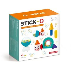 Stick-O Pop Friends set - magnetisch speelgoed - 10 stuks - magneten speelgoed - baby blokken