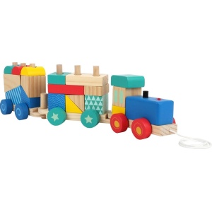 Trekfiguur / trekdier hout - Houten trein "Toet Toet" - Houten speelgoed vanaf 1 jaar