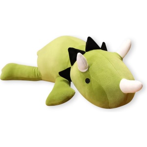 Verzwaringsknuffel - Verzwaarde Knuffel - Anxiety Knuffel - Weighted Stuffed Animal - Zware Knuffel - Kalmerend - 30cm - Green Triceratops