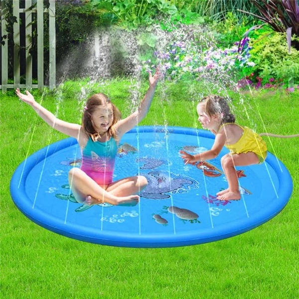 Waterspeelgoed buiten | Kinder Watersproeier speelgoed | Hondenspeelgoed- afkoeling hond - afkoelen - zwembad - speelzwembad - babyzwembad - opblaasbaar - kinderzwembadje | Outdoor koelmat - 170 cm